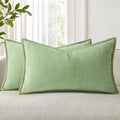 decorUhome Summer Chenille Soft Cozy Throw Pillow Covers 12x20 Set of 2, Modern Farmhouse Boho Velvet Decorative Pillow Cases with Stitched…