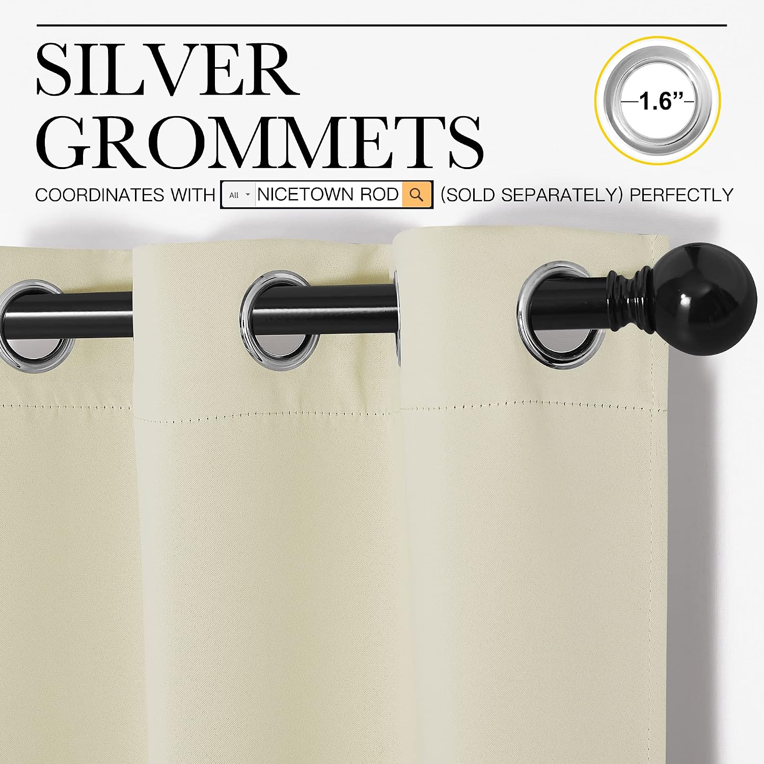 NICETOWN Blackout Curtains for Bedroom, Thermal Insulated Curtains & Drapes with Grommet Top for Living Room, Privacy Window Treatment…