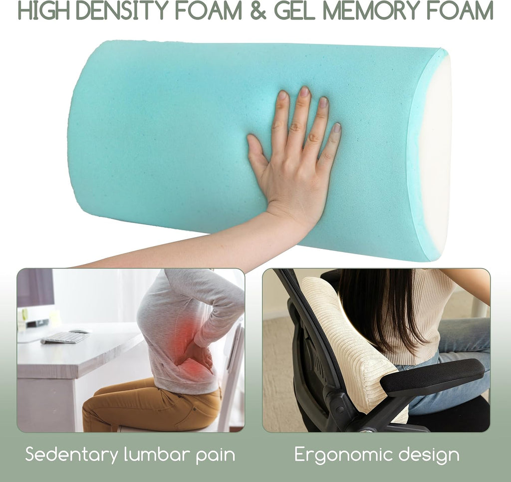 Higogogo Lumbar Support Pillow for Recliner Chair/Accent Chair/Couch, Memory Foam Back Support Cushion for Elderly, Recliner Cushions for B…