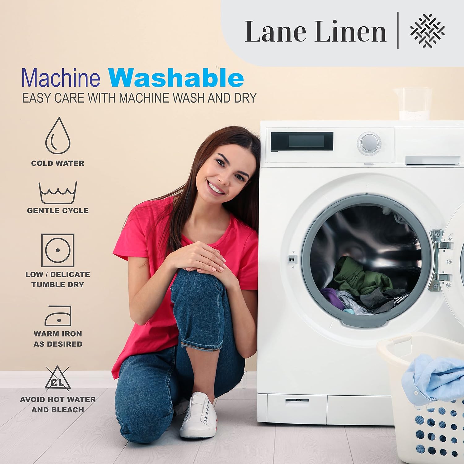LaneLinen LANE LINEN Pillow Case Covers King Set of 2 100% Egyptian Cotton Sateen Soft Cool & Smooth Cases - Linen Cotton