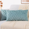 decorUhome Summer Couch Throw Pillow Covers 12x20 Set of 2, Decorative Soft Plush Faux Fur Wool Lumbar Accent Pillow Covers for Modern Farm…