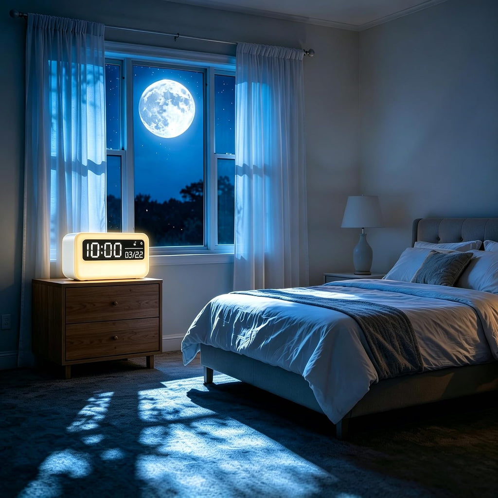 4-IN-1 LED Night Light for Kids Adult, White Noise Sound Machine with 24 Soothing Sounds, Portable Rechargeable Adjustable Night Light…