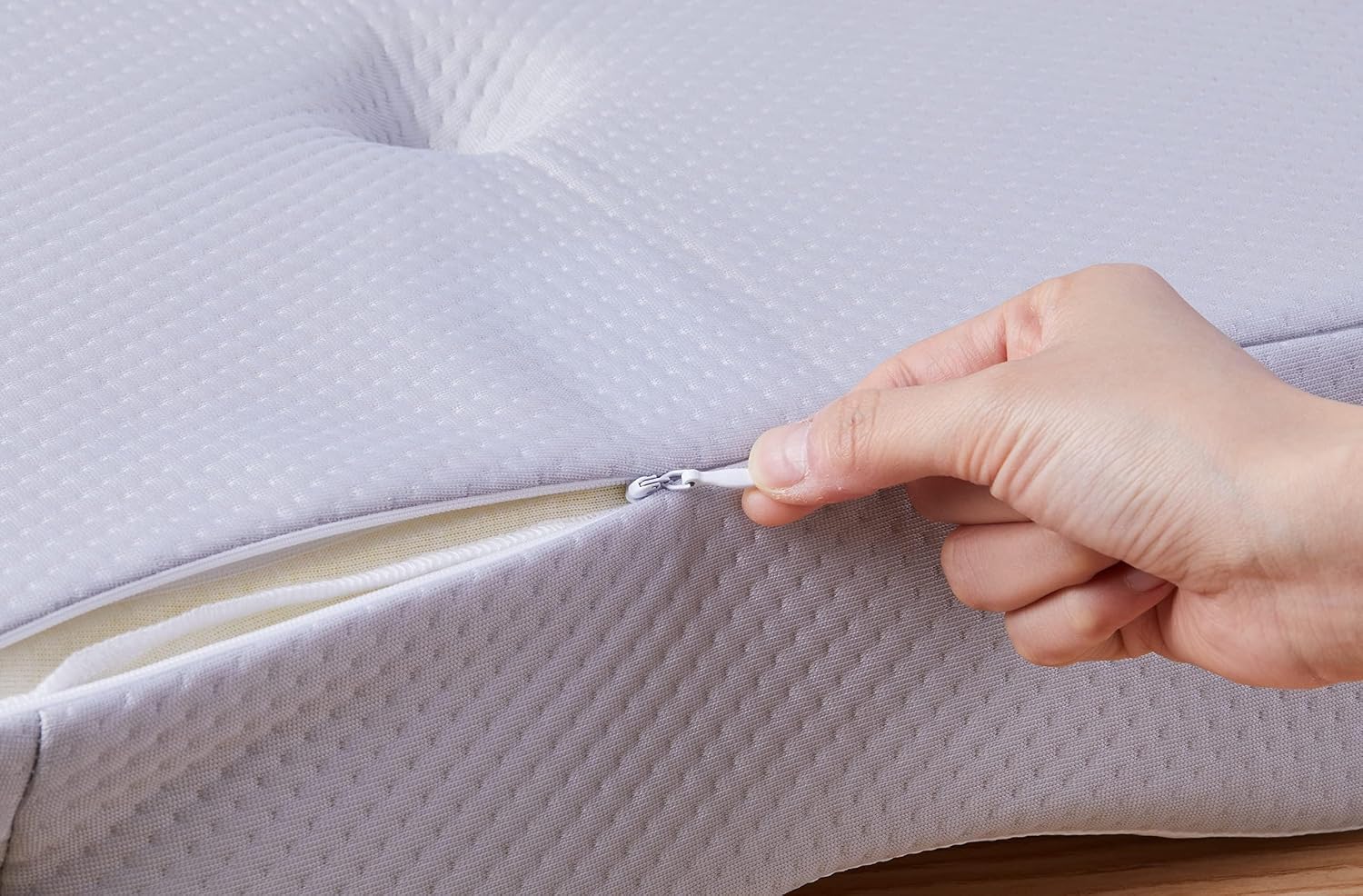 Donama Comfortable and Breathable Pillowcase for Cervical Pillow JK79 (Fit for Queen Size) cotton Grey