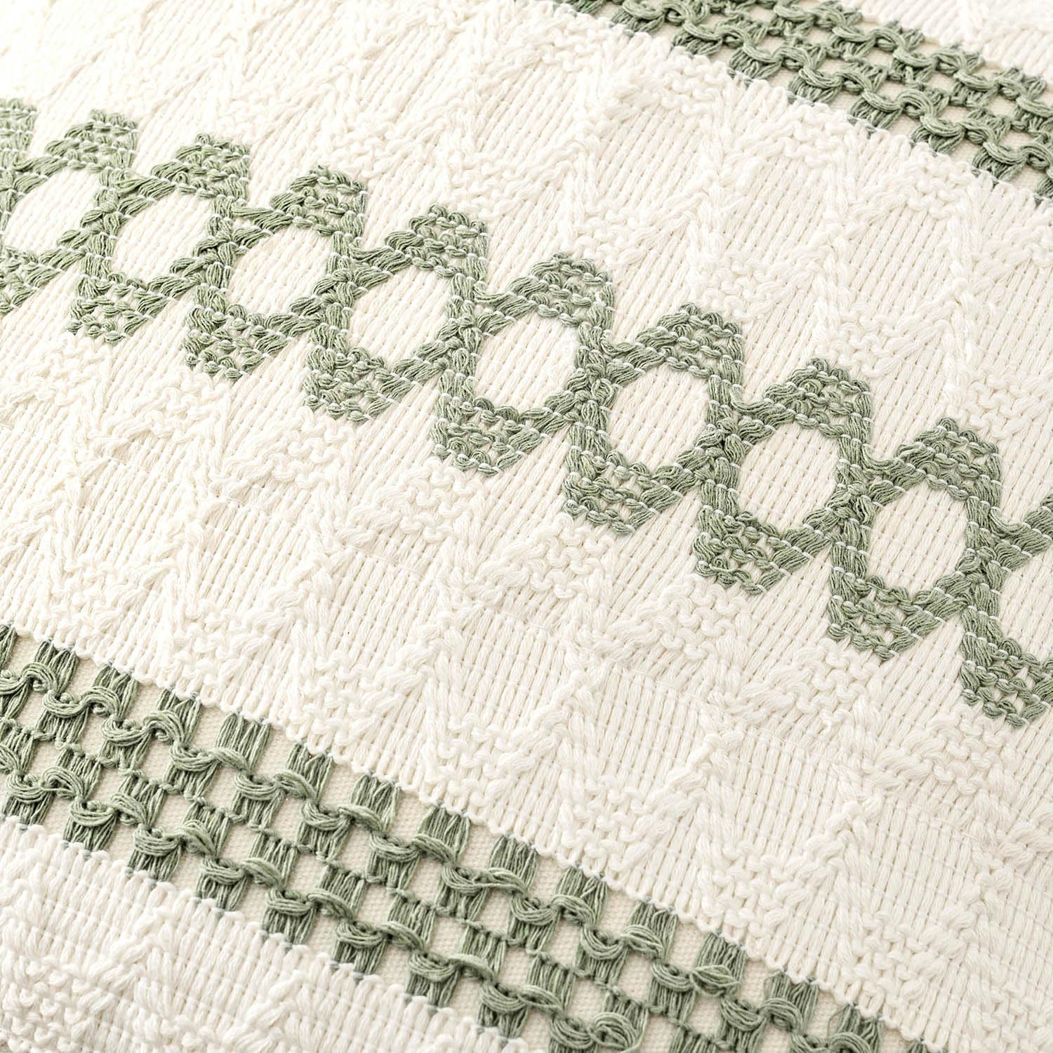 MIULEE Set of 2 Sage Green Boho Decorative Lumbar Pillow Covers 12x20 Inch Farmhouse Rustic Couch Throw Pillows Modern Summer Cushion…