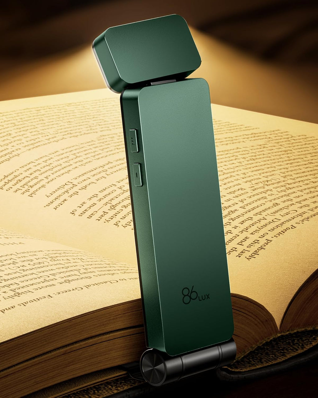 86Lux Book Light, Rechargeable Clip-On LED Reading Light for Bed & Night Use - 3 Color Temperatures with Stepless Dimming, Ultralight Bookm…