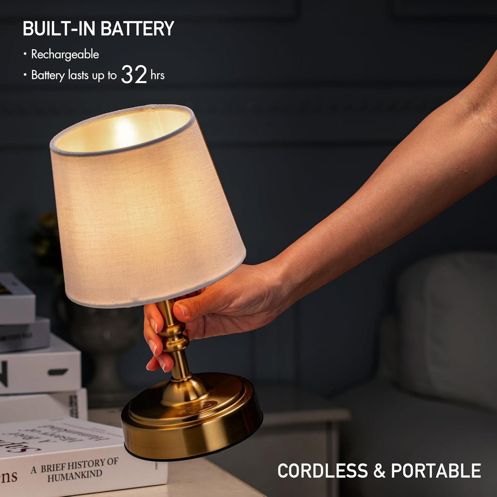 O’Bright Seraph mini – Cordless LED Table Lamp with Dimmer, Built-in Rechargeable Battery, 3-Level Brightness, Patio Table Lamp, Bedside…