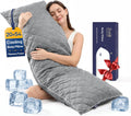 Zonli Cooling Body Pillow for Adults Side Sleeper & Pregnancy - Memory Foam Insert Long Body Pillow 20 x 54 Inch with Washable Pillowcase,…