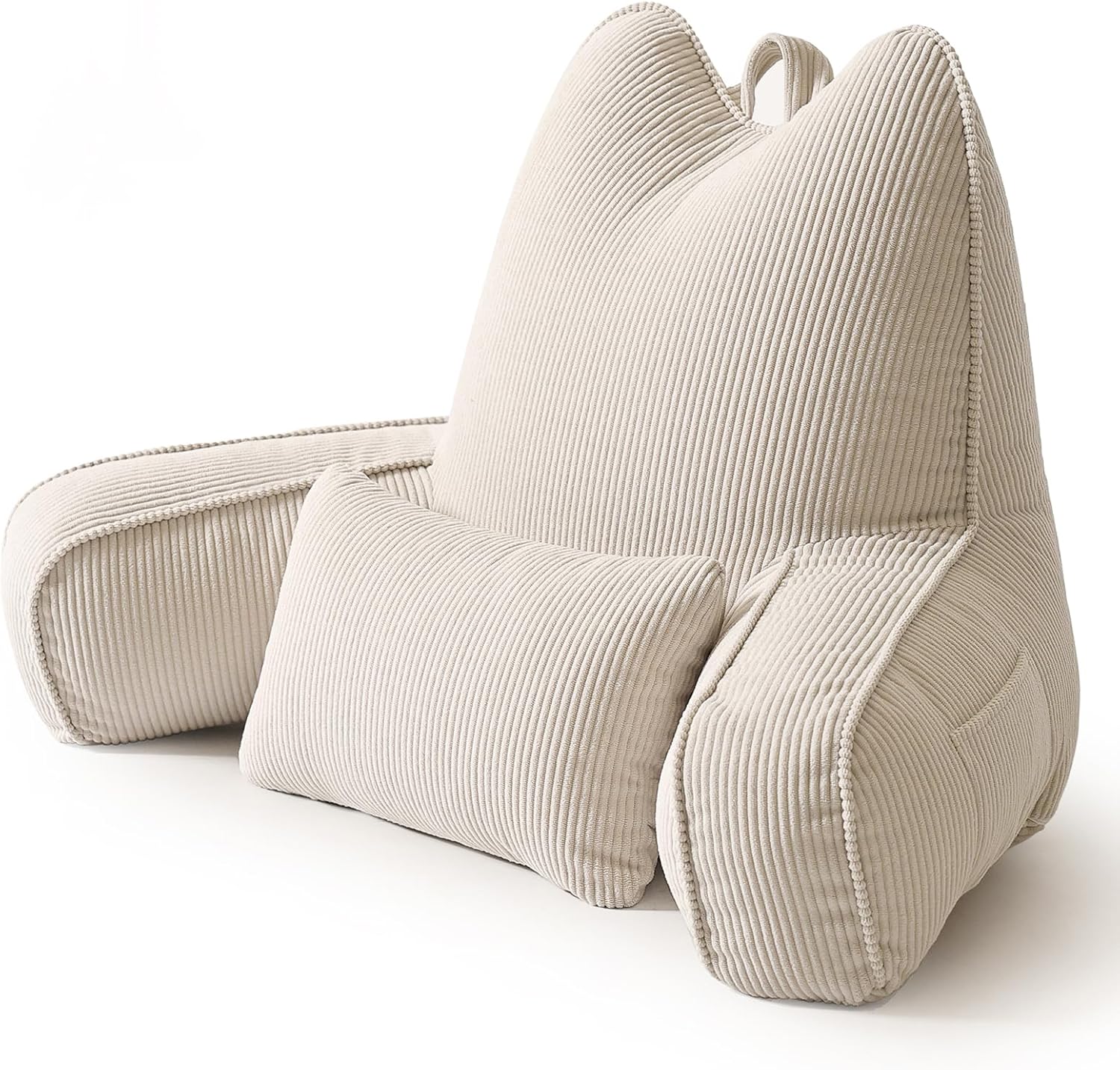 Ailuteie Patented Design Reading Pillow with Arms for Sitting Up, 2-in-1 Bed Rest Pillow with Detachable Lumbar Support, Backrest Support C…
