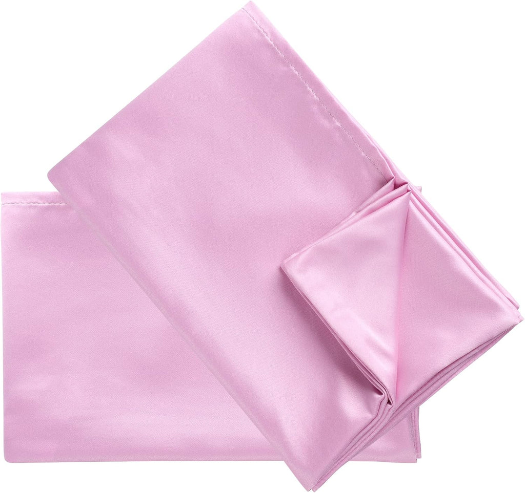 uxcell 2 Pack Silk Satin Pillowcase for Hair and Skin, Cool, Silky, Soft Breathable Pillow Cases Queen Size 20x30 Inch Sateen Pillowcase Li…