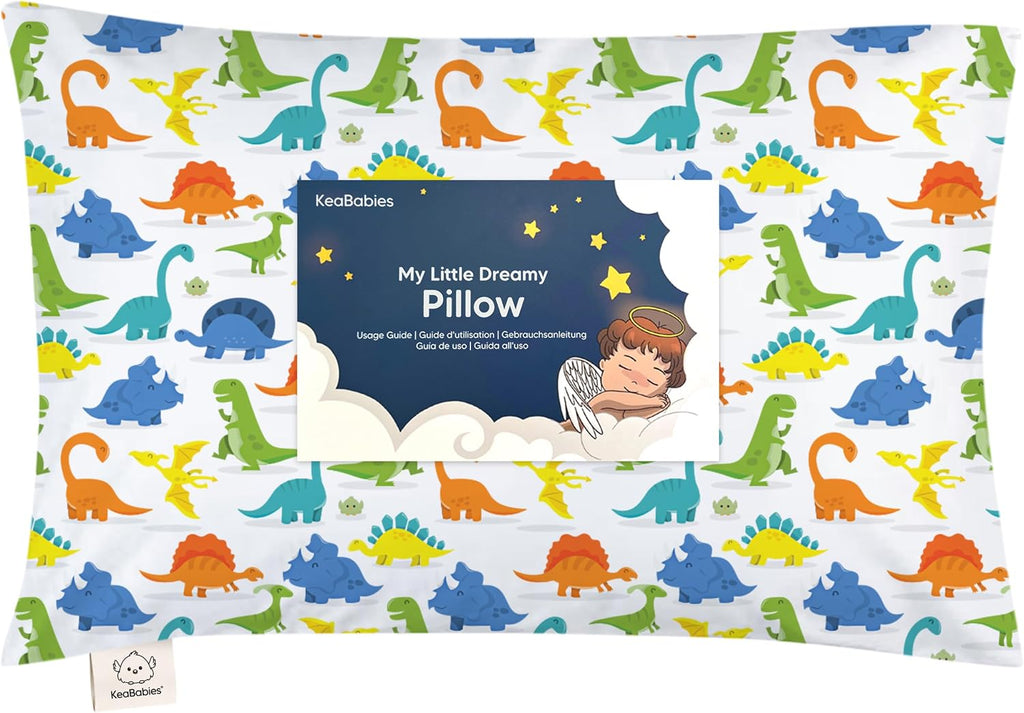Toddler Pillow with Pillowcase - 13x18 My Little Dreamy Kids Travel Bed Pillows for Sleeping, Organic Cotton Small Pillowcase, Soft &…