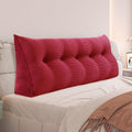 Daneey Headboard Pillow Queen, Triangular Wedge Headboard Pillow with Soft Corduroy Fabric, Wedge Bed Backrest Pillow for Sitting Up, Readi…