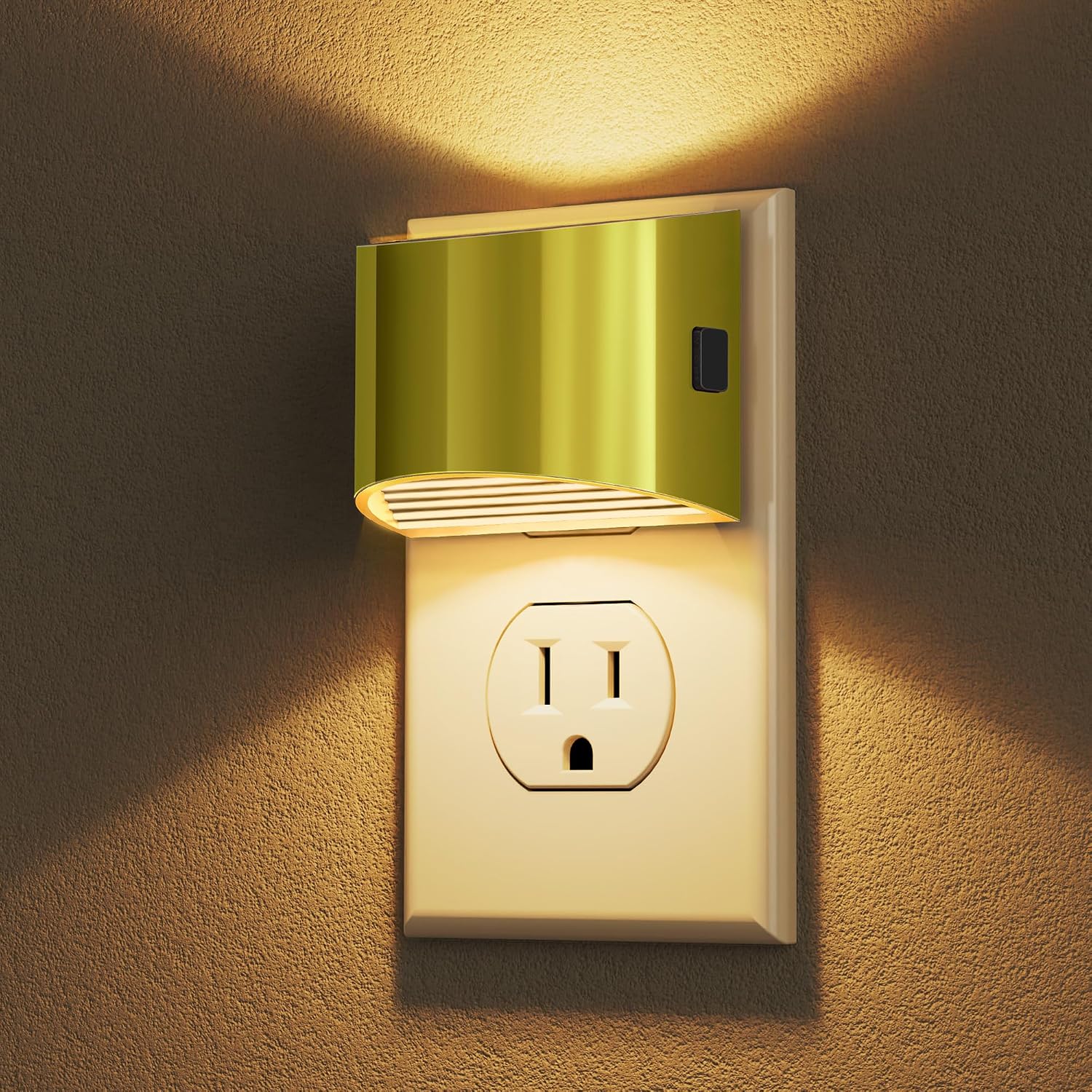 DORESshop LED Night Light[2 Pack], Night Lights Plug into Wall, 3 Level Brightness Adjustable Plug in Night Light, Dusk to Dawn Sensor…