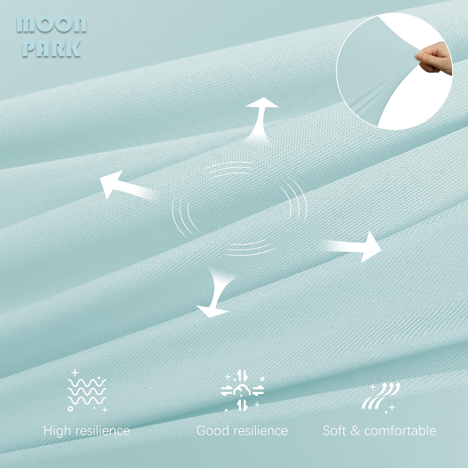 Moonpark MOON PARK Pregnancy Pillows for Sleeping - U Shaped Full Body Maternity Pillow with Removable Cover - Support for Back, Legs, Bell…