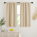 Rybhome RYB HOME French Door Window Curtain Covering, Rod Pocket Thermal Insulated Privacy Non See Through Drapes for Bathroom Window, Widt…