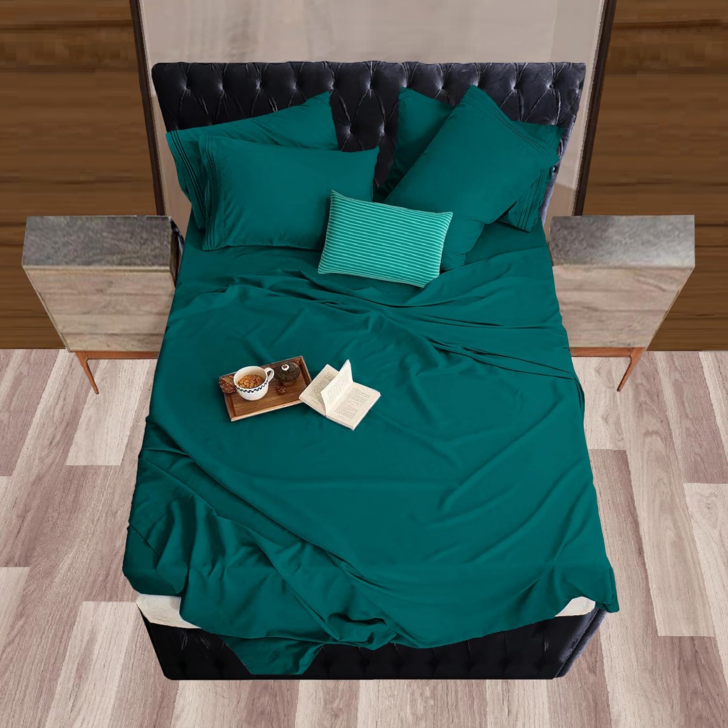 Mocassi Queen Sheet Set - Luxury Hotel 1800 Premier Bedding Sheets & Pillowcases - Ultra Soft Breathable & Cooling Bed Sheets - Deep…