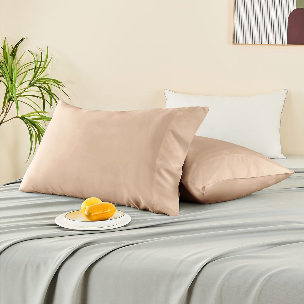 Bedelite King Size Pillow Cases Set of 2, Rayon Derived from Bamboo, Cooling Pillow Cases for Hot Sleepers & Night Sweats, Breathable and S…