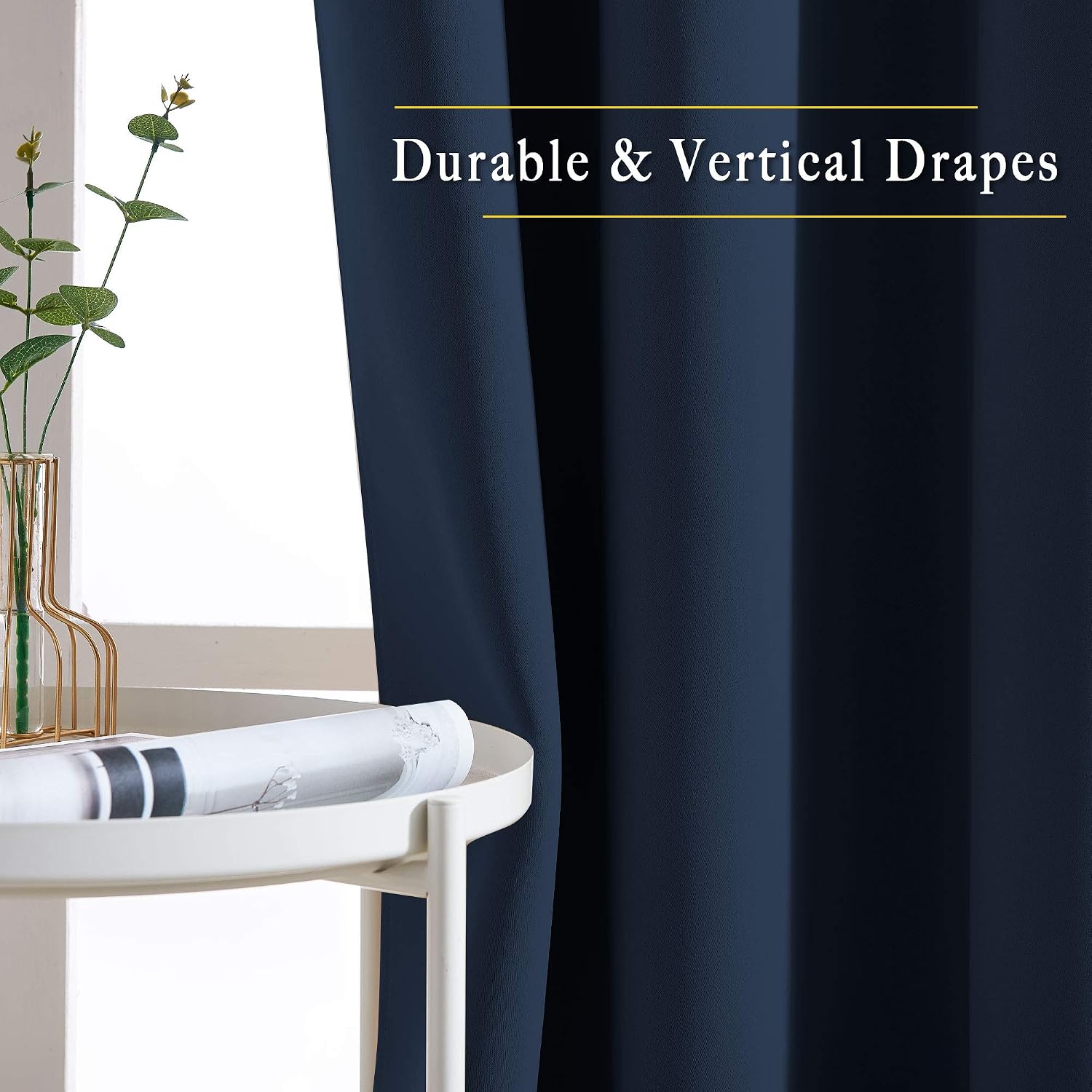 NICETOWN Blackout Curtain Panels 90 - Window Treatment Energy Saving Thermal Insulated Solid Grommet Blackout Drapes for Living Room…