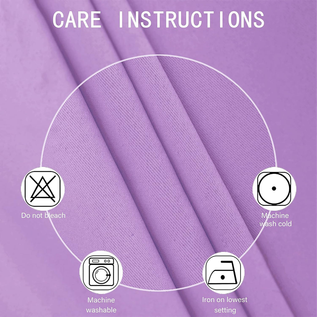 Lemomo Lilac Blackout Curtains 52 x 84 inch/Lavender Curtains Set of 2 Panels/Thermal Insulated Room Darkening Bedroom Curtains 84 inch sil…