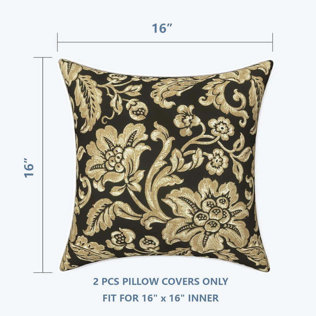 LVTXIII Outdoor Pillow Covers Set of 2, Patio Waterproof Throw Pillow Cases Fade Resistant Accent Pillow Covers for Spring Summer Garden…
