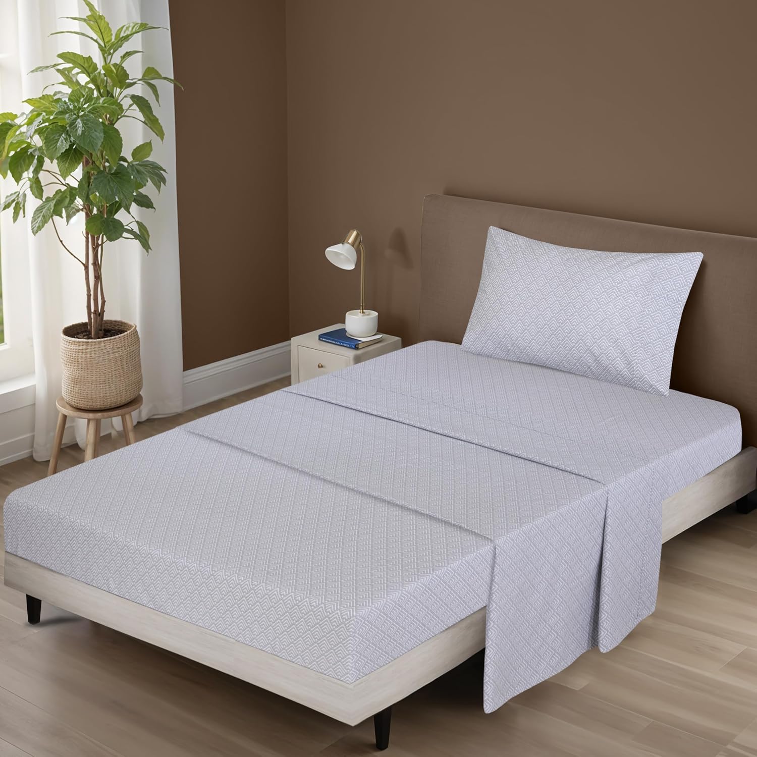 Zoyer 100% Cotton Sheets – Twin XL Size Percale Bedding, Cooling & Breathable, Durable with a Crisp, Soft & Comfortable Feel, 16" Deep Pock…