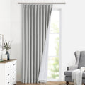 VisionHome Vision Home Light Gray Pinch Pleated Full Blackout Curtains Linen Blended Thermal Insulated Window Panels 108 inch for Bedroom L…