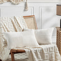 Fancy Homi 2 Packs Cream White Lumbar Decorative Throw Pillow Covers 12x20 Inch for Couch Bed Sofa, Rustic Farmhouse Boho Home Decor…