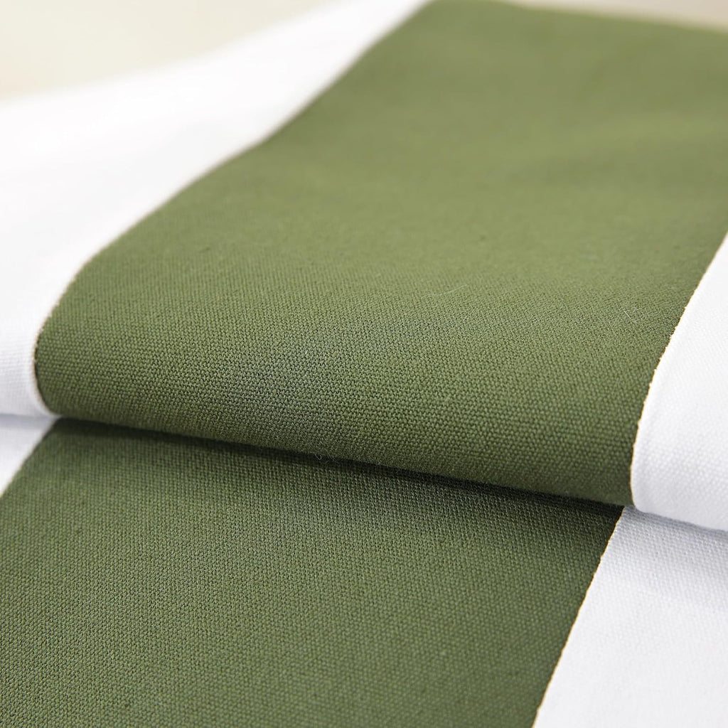 TAOSON Set of 2, 100% Cotton Canvas Patchwork Throw Pillow Covers 20x20 Inch Modern Olive Green Striped Pillow Cushion Covers Farmhouse…