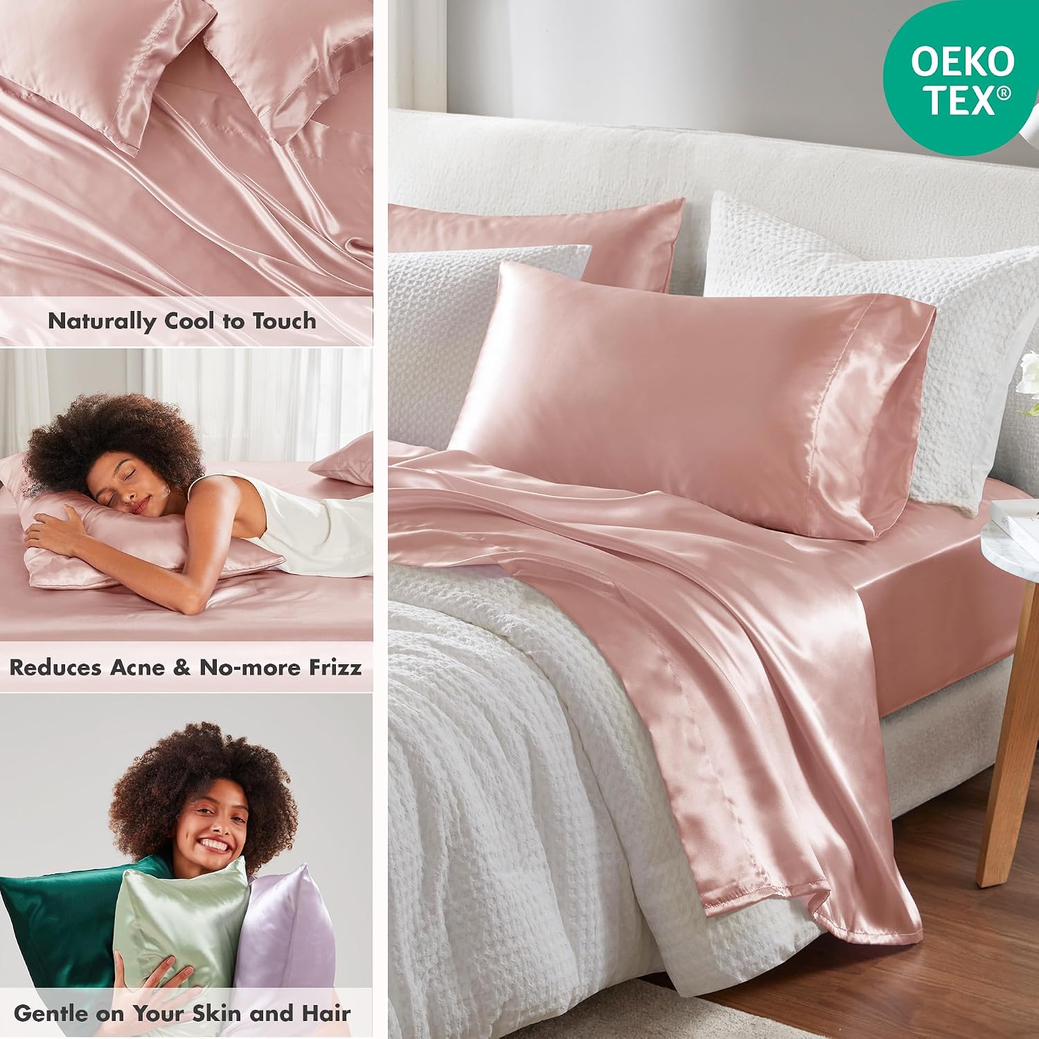Madisonpark Madison Park Essentials Queen Free Luxurious 6 Piece Sheet Set MPE20-773