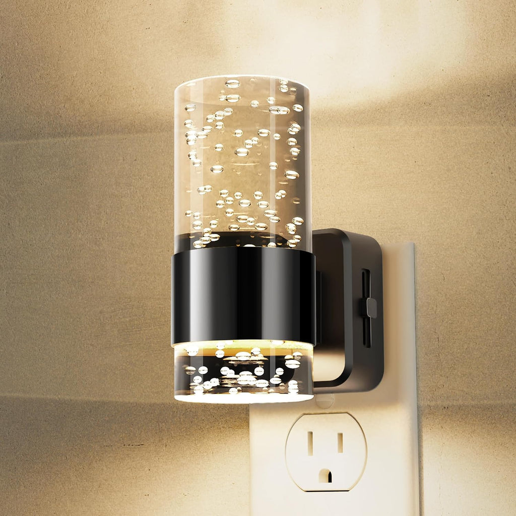 Night Lights Plug into Wall, Dimmable Night Light with Dusk to Dawn Sensor, Acrylic Night Light with Warm Light 3000K, Wall Sconce-Style…