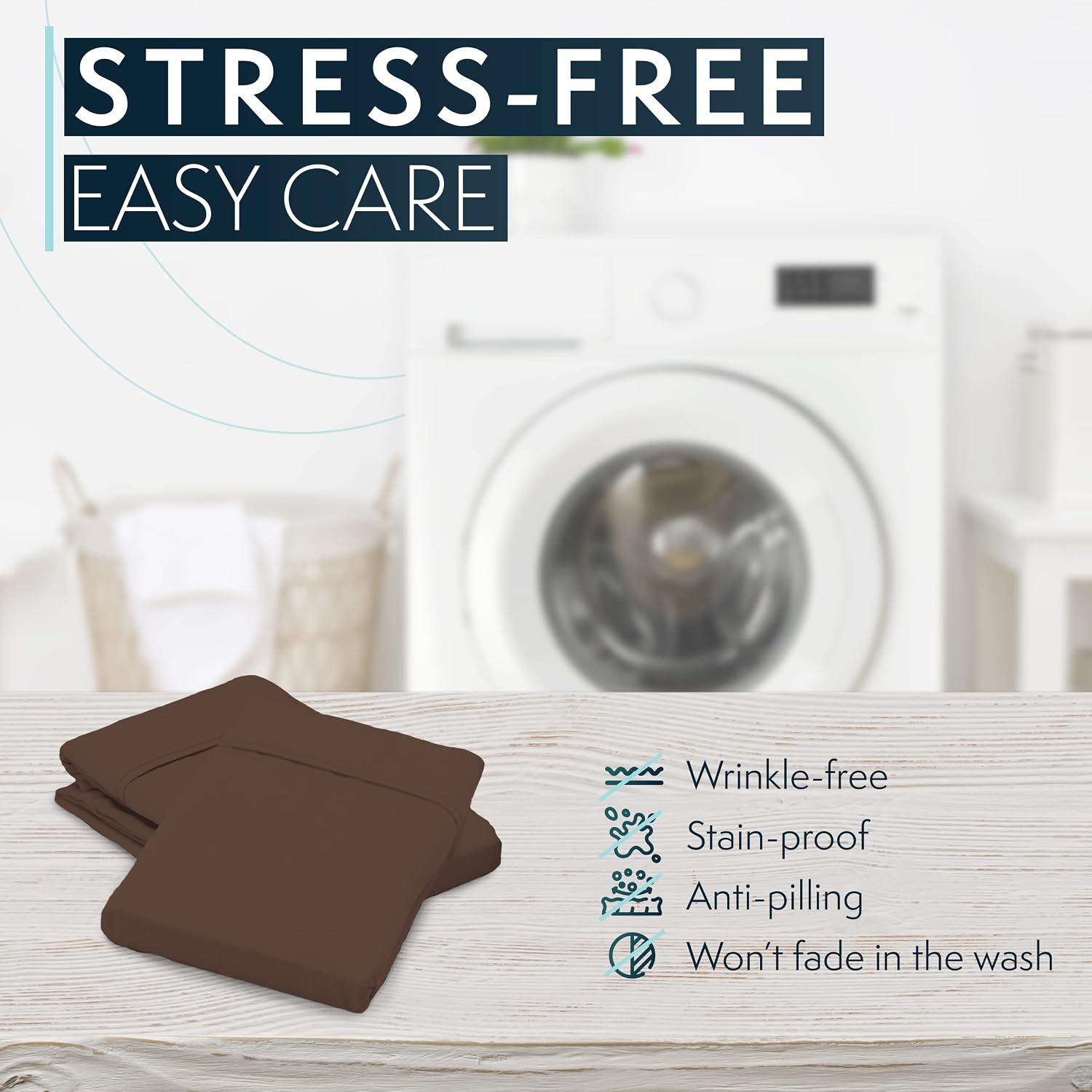 HCCollection HC Collection King Pillow Cases Set of 2- Microfiber, Extra Soft Pillowcases - easy maintenance & Machine Washable - Brown…