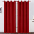 Lemomo Red Curtains 52 x 84 Inch Long/Blackout Curtains Set of 2 Panels/Room Darkening Thermal Insulated Bedroom Curtains Drape 84 Inch Red