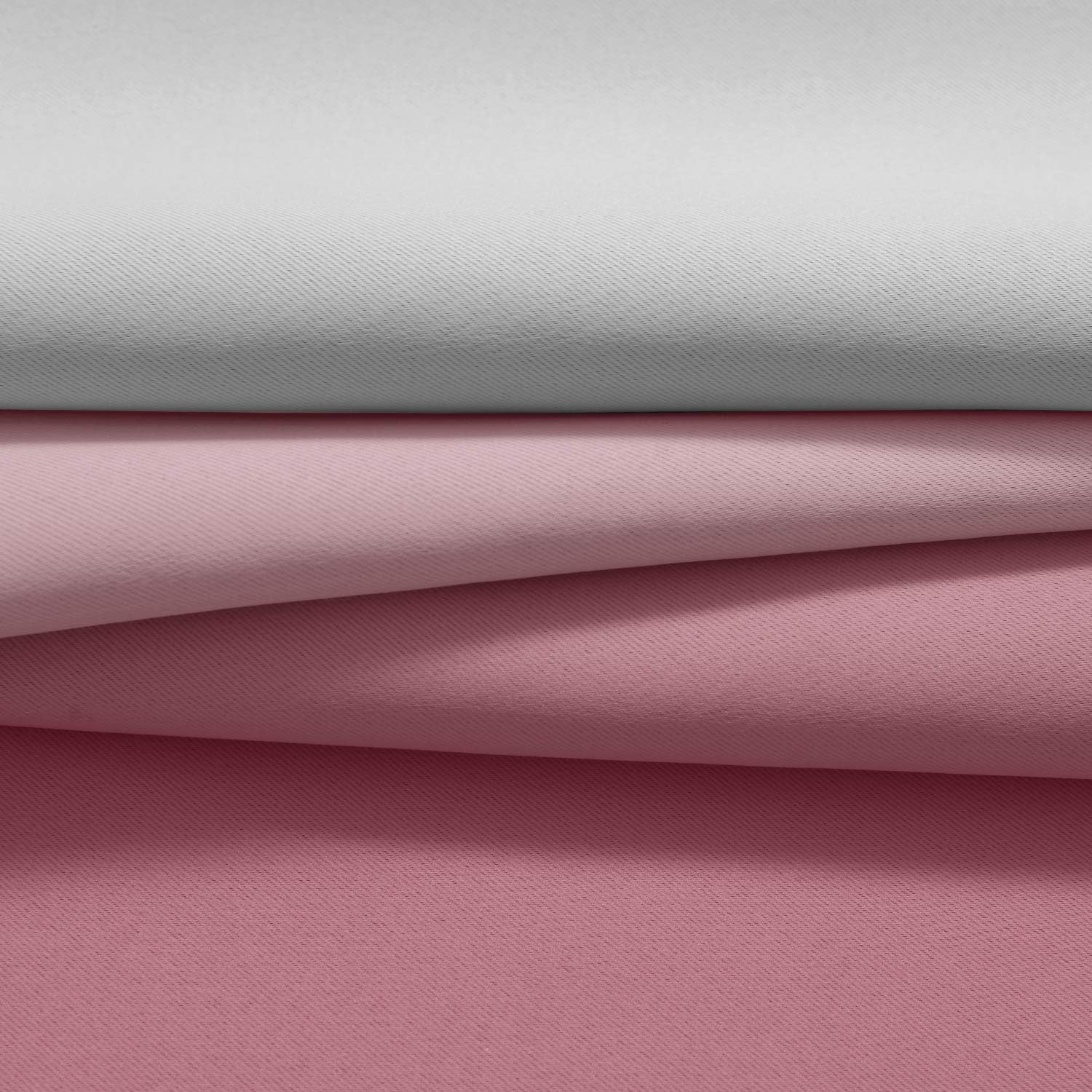 Yakamok Room Darkening Gradient Color Ombre Curtains 84 Inch Length, Thermal Insulated Grommet Window Drapes for Living Room/Bedroom (Pink…