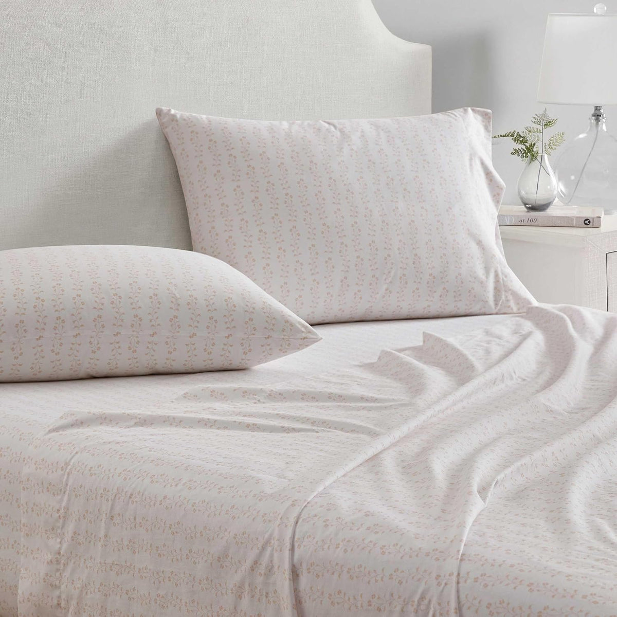 MarthaStewart Martha Stewart - Full Size Sheets Set, Crisp & Tailored Cooling Sheets w/a Naturally Smooth Cotton Percale Lightweight Feel -…