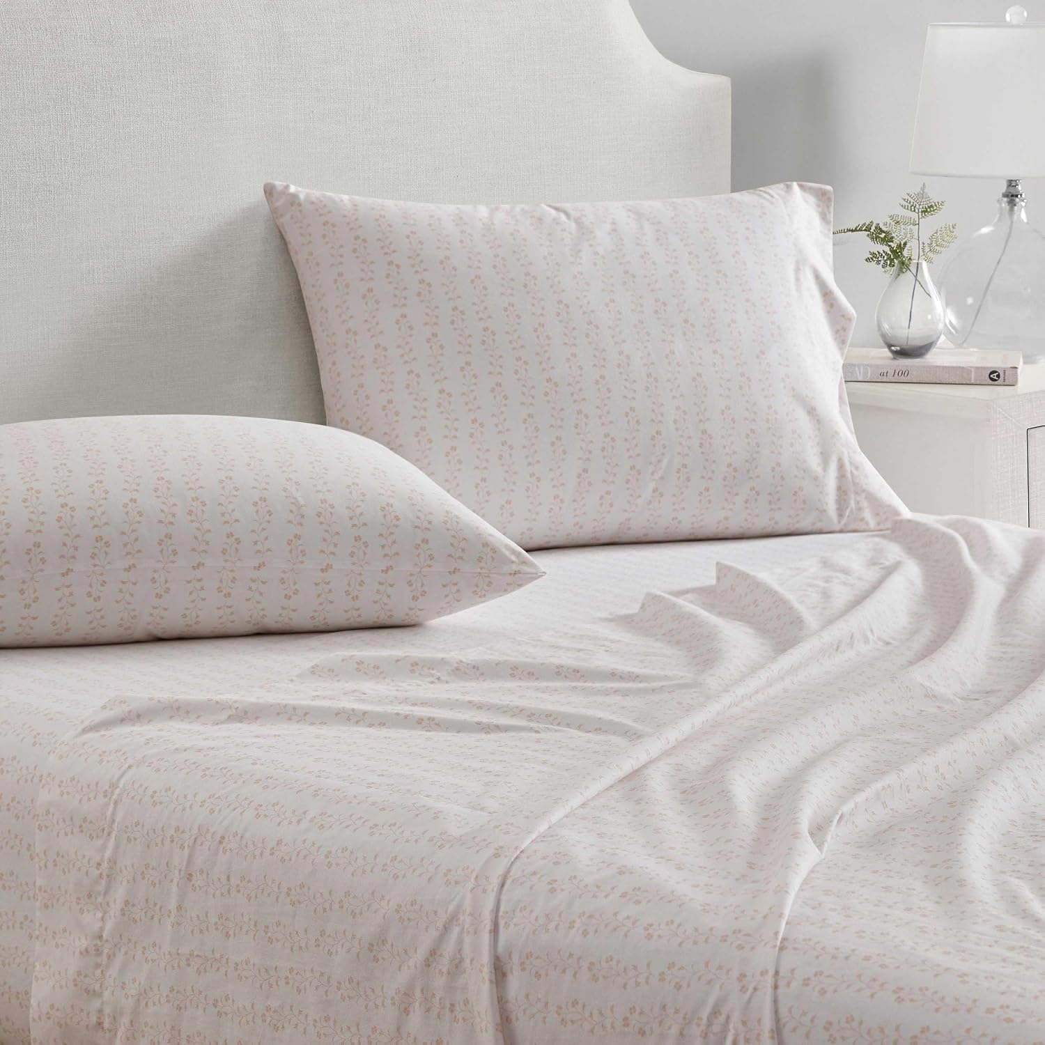 MarthaStewart Martha Stewart - Queen Size Sheets Set, Crisp & Tailored Cooling Sheets w/a Naturally Smooth Cotton Percale Lightweight Feel…