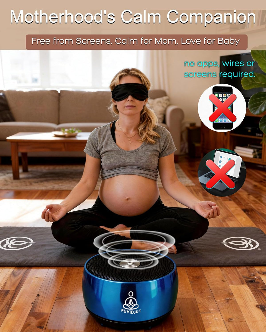 Puvidjutmeditationmachine Sound Machine for Sleep, PUVIDJUT M3 Pure Frequencies & Singing Bowl Tone, Cordless Non-White Noise s for…