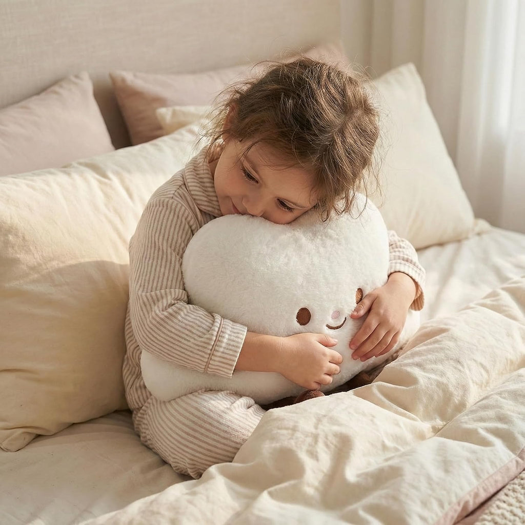 WEIGEDU Cloud Stuffed Animal Plush Toy Cute White Sky Pillow with Legs Soft Weather Theme Gift for Kids Baby Nursery Decor 12 Inch