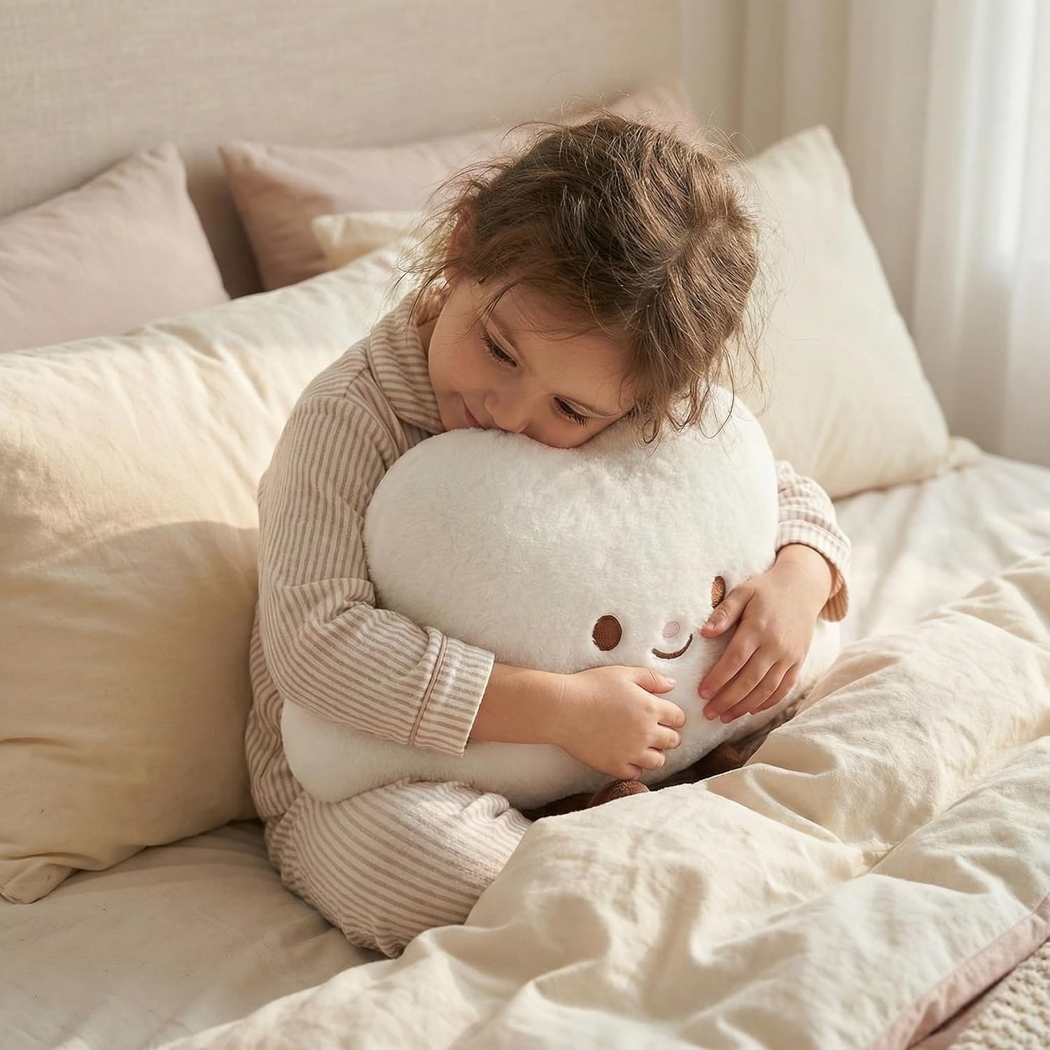 WEIGEDU Cloud Stuffed Animal Plush Toy Cute White Sky Pillow with Legs Soft Weather Theme Gift for Kids Baby Nursery Decor 12 Inch