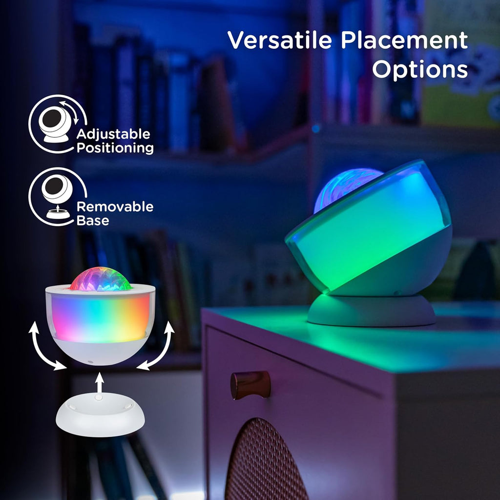 Enbrighten Galaxy Projector Night Light for Kids Room Decor LED Lights for Bedroom Ambient Lighting Nursery Game Room