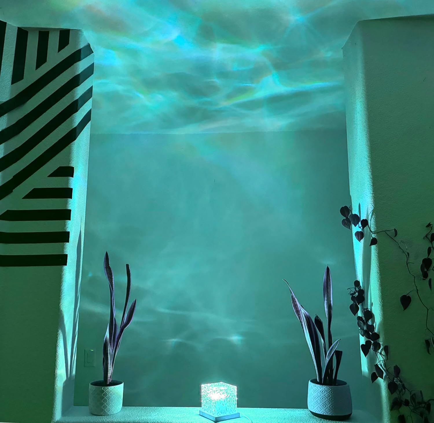 Ocean Wave Light Projector | Northern Lights Aurora & Crystal Ripple Lamp | Ocean Mood & Night Light with Remote, Multi-Mode Moving Waves…