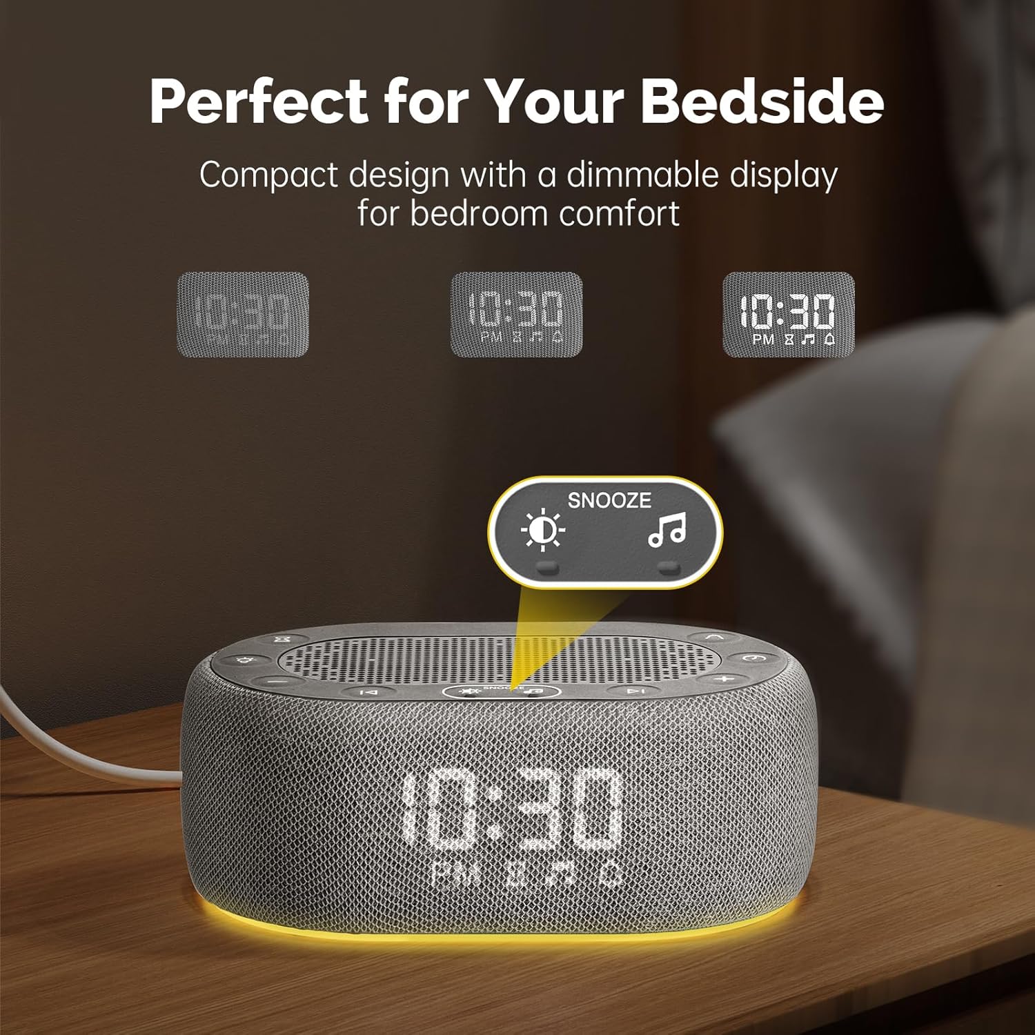 1Mii White Noise Machine with Alarm Clock, Sound Machine for Sleep for Adult Baby, Smart App Controlled,30 Soothing Sounds, Sleeping…