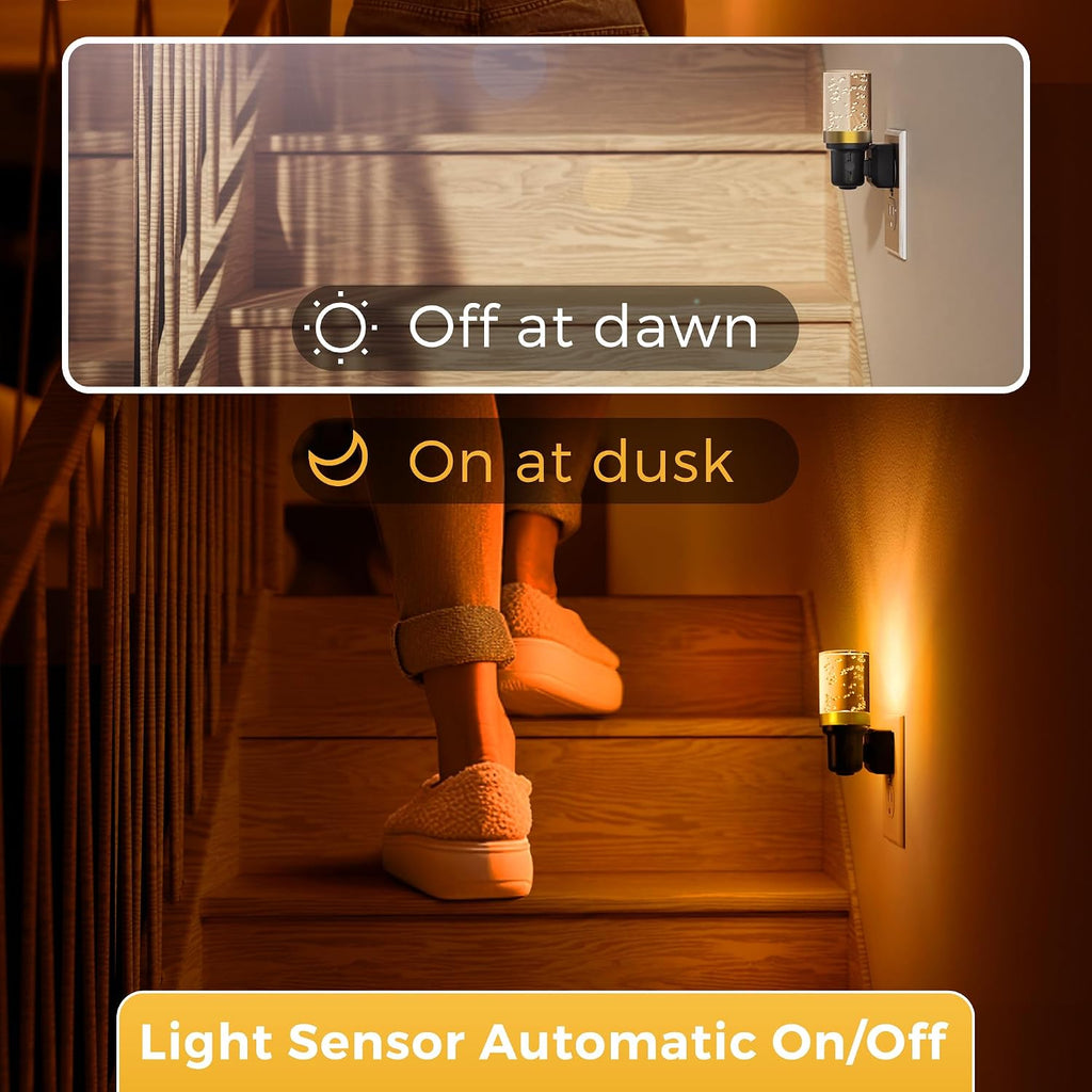 L LOHAS LED Night Light, Dimmable Night Lights Plug into Wall, 2 Pack Automatic Night Lights with Auto Light Sensor, Adjustable…