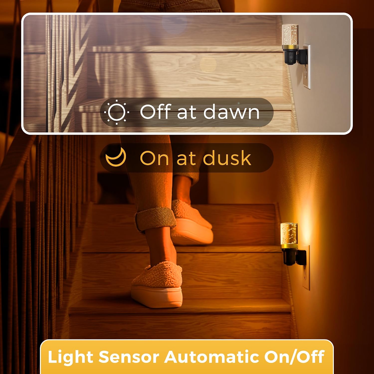 L LOHAS LED Night Light, Dimmable Night Lights Plug into Wall, 2 Pack Automatic Night Lights with Auto Light Sensor, Adjustable…