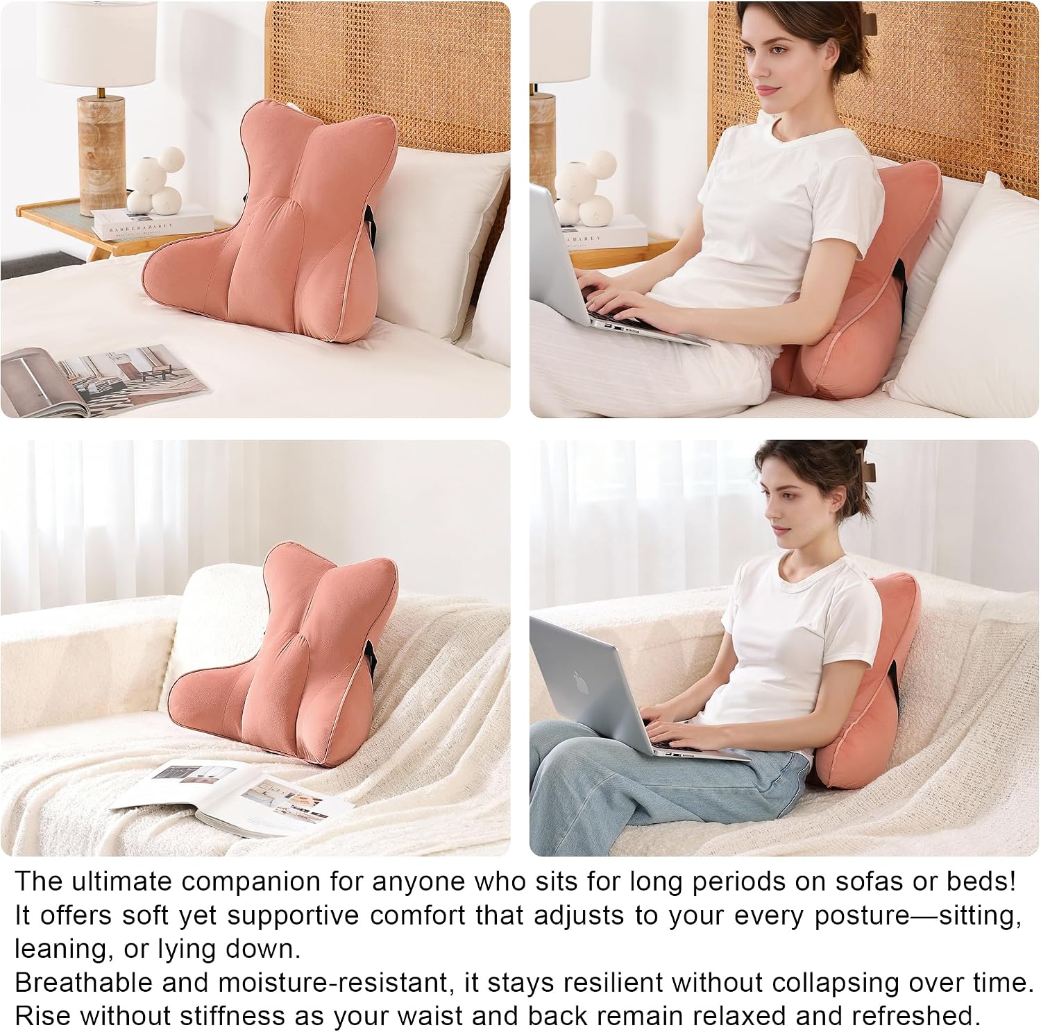 Ailuteie Lumbar Support Pillow (Pat. Pend) for Office Chair, Couch, Recliner & Car Seat, Ergonomic Back Support Cushion for Lower Back, Wa…