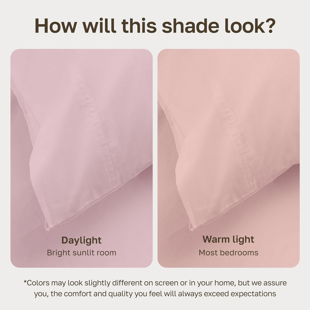 CaliforniaDesignDen California Design Den Soft 100% Organic Cotton Bed Sheets Twin Size Set with Deep Pockets - Crisp Percale Sheets, Breat…