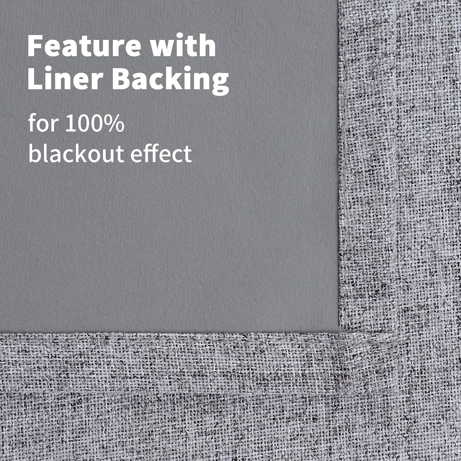 YoungsTex Grey Linen Blackout Curtains for Bedroom 78 Inches Long, Thermal Insulated Window Drapes with Grommet Room Darkening Privacy for…