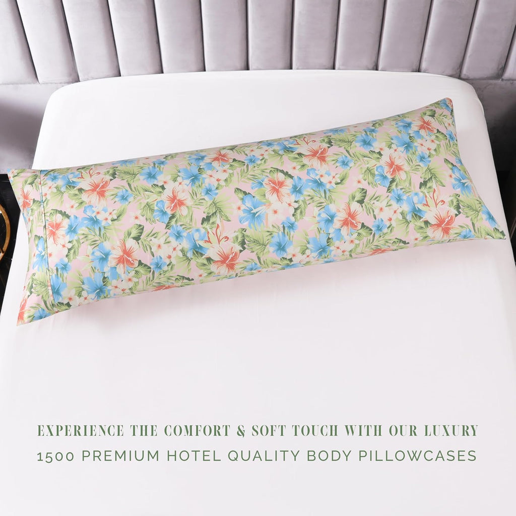 Elegantcomfort Elegant Comfort Ultra Soft 1-Piece Set Floral Print Pillowcases - 1500 Hotel Quality Microfiber, Soft and Smooth Hidden Zipp…