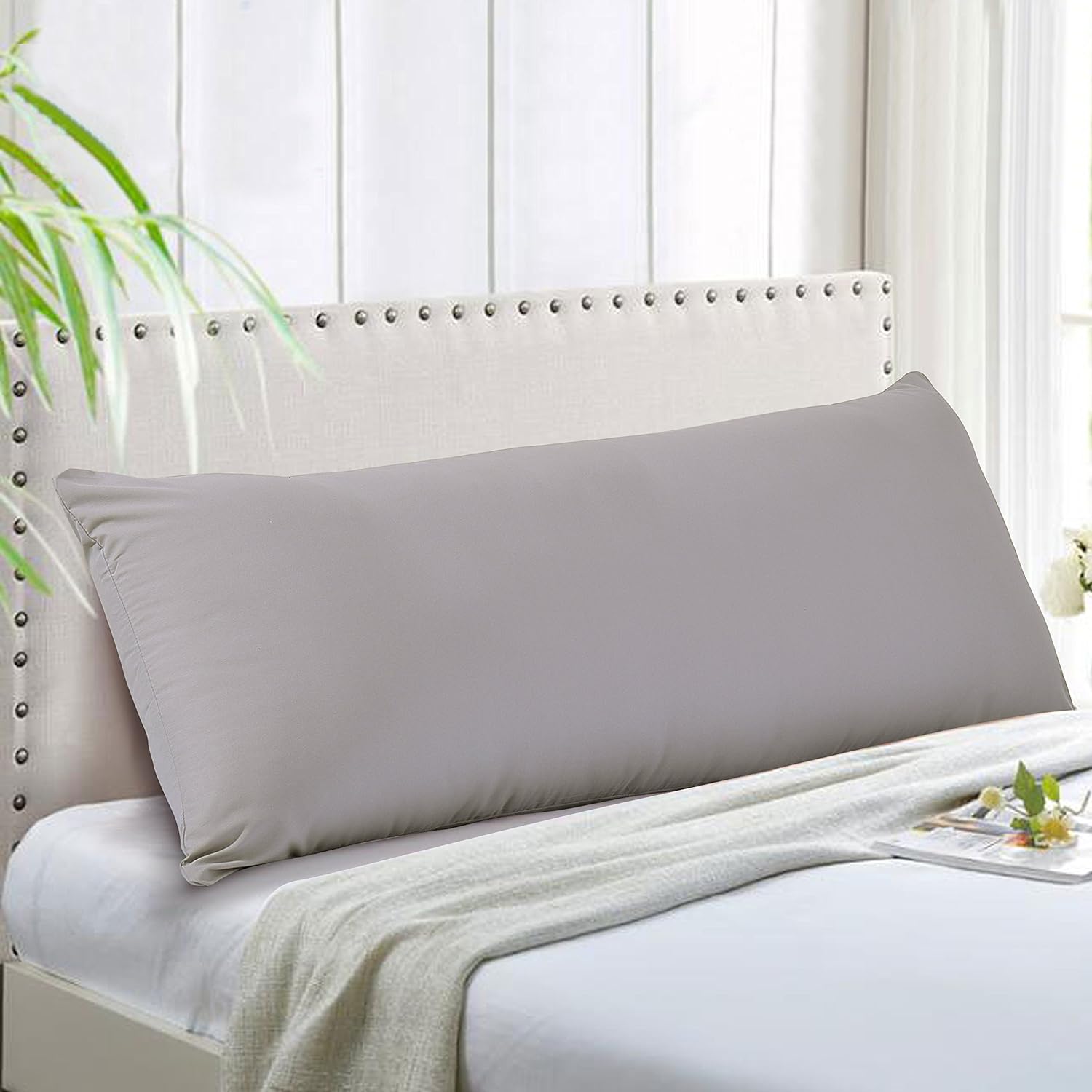 EVOLIVE Body Pillow Cover 21"x54", Ultra Soft Microfiber Pillowcase with Hidden Zipper, Breathable, Machine Washable, for Pregnancy &…