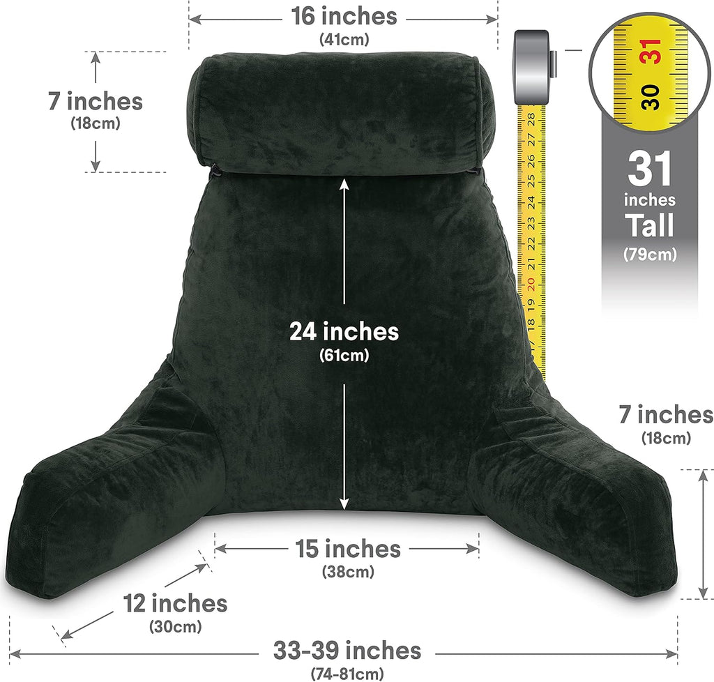 Husband Pillow XXL The Original for Adults - 30" Tall Backrest for Sitting Up in Bed - Firm Support Reading & Bed Rest Pillows for…