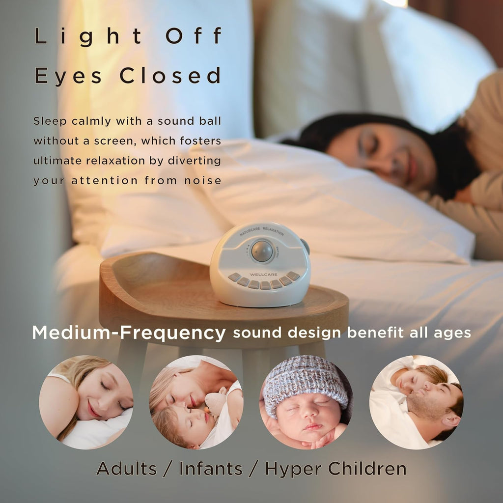 WELLCARECarearoundyou WELLCARE - Naturcare Sound Relaxation: 7 Nature Sound Machine with White Noise, for Babies and Adults, Step…
