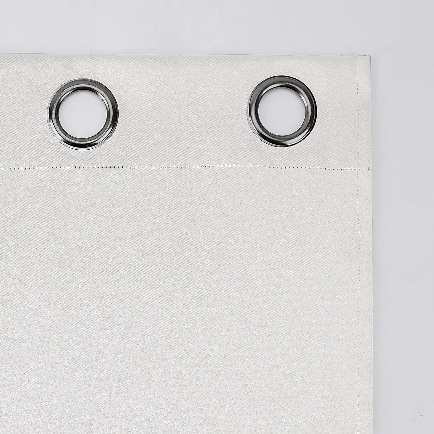 Sun Zero Nordic 2-Pack Theater Grade Noise Reducing Extreme 100% Blackout Grommet Curtain Panel Pair, 52" x 54", White